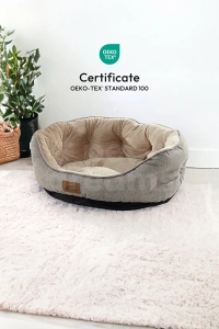 Sprit Lüks Kedi/köpek Yatağı, Kaymaz Altlık, Sertifikalı Kumaş, Yıkanabilir, Silikon Elyaf Dolgulu